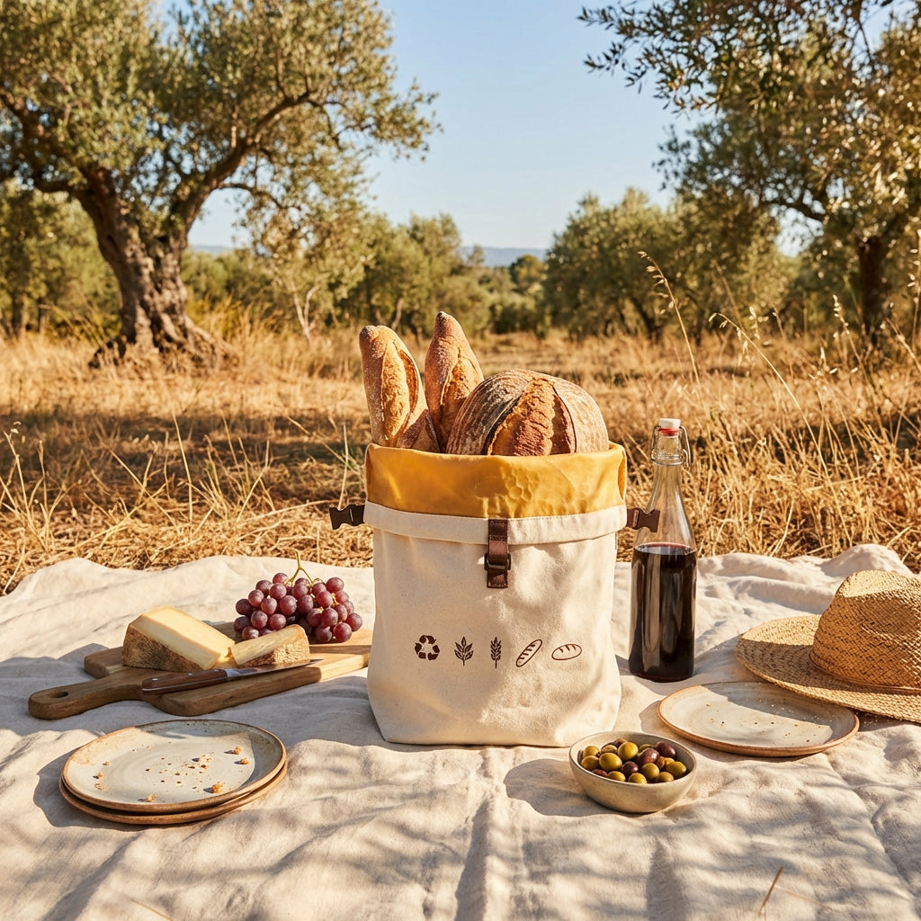 בית הלחם - שקית לחם מכותנה מלאה בציפוי דונג טבעי